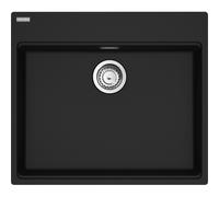 Franke Lavello a una vasca Maris Care Sopratop MRG 610-60 C 114.0722.210 finitura fragranite black matt da 63.5x55.9 cm
