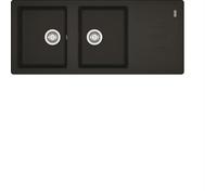 FRANKE BSG 621 LAVELLO 2 VASCHE + GOCCIOLATOIO 116x50CM -114.0641.233 - NERO