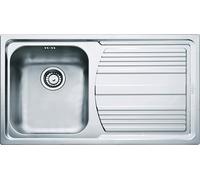 Franke Lavello Cucina 1 Vasca da Incasso con Gocciolatoio a Destra Larghezza 86 Cm Materiale Acciaio Inox Spazzolato Serie Logica Line LLX 611-L - 101.008...