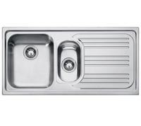 Franke Lavello Cucina 1 Vasca e 1/2 Incasso con Gocciolatoio Dx Larghezza 100 cm Materiale Acciaio Inox colore Inox - 101.0053.244 Radar RRX 651