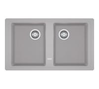 Franke Lavello due vasche Boston BFG 620 114.0276.151 finitura fragranite alluminio da 86x50 cm