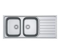 Franke Lavello due vasche con gocciolatoio a destra Spark Incasso SKX 621 101.0712.133 finitura inox satinato da 116x50 cm