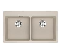 FRANKE Lavello 2 vasche 86 cm, Serie CENTRO MRG 620-39-39 FTL, Fragranite Sahara - 114.0666.368