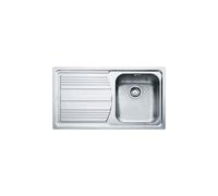 FRANKE Lavello Logica Line inox LLX611-L cm 86 1 vasca e gocciolatoio laterale - Bordo slim acciaio da incasso (Gocciolatoio a SINISTRA)