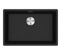 Franke Lavello una vasca Vasche Sottotop Maris MRG 110-62 125.0686.724 finitura fragranite nero da 65.3x43.3 cm