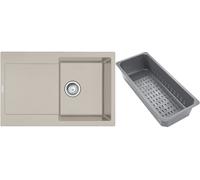 Franke Maris lavello in granito con inserto gocciolatoio 78x50 cm beige 114.0741.970