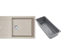 Franke Maris lavello in granito con inserto gocciolatoio 78x50 cm beige 114.0741.973