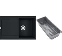 Franke Maris lavello in granito con inserto gocciolatoio 78x50 cm nero 114.0741.972