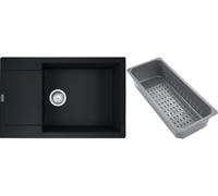 Franke Maris lavello in granito con inserto gocciolatoio 78x50 cm nero 114.0741.976