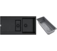 Franke Maris lavello in granito con inserto gocciolatoio 97x50 cm grigio/grafite/inox 114.0743.095