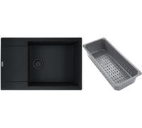 Franke Maris zlewozmywak granitowy z wkładką ociekową 78x50 cm czarny 114.0741.977