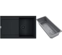 Franke Maris zlewozmywak granitowy z wkładką ociekową 78x50 cm czarny 114.0743.091
