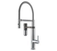 Franke Miscelatore lavello semiprofessionale doccetta VITAL Cromo e Gun metal