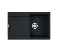 FRANKE Lavello 1 Vasca con gocciolatoio, Serie Maris MRG 611, Installazione Standard, 78 cm, Fragranite Black Matt - 114.0630.781