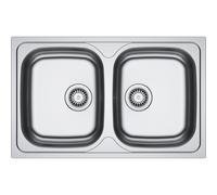 Franke MX Lavello due vasche Spark Incasso SKL 620-80 101.0716.429 finitura dekor da 80x50 cm