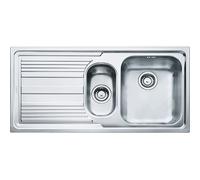 Franke MX Lavello una vasca con vaschetta e gocciolatoio a sinistra Logica Line LLX 651 101.0085.812 finitura inox da 100x50 cm