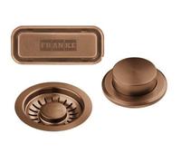 Franke Mythos Masterpiece - Set di cestello per piletta in rame con pulsante per scarico automatico 112.0653.041