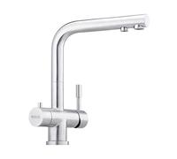 FRANKE - Rubinetto a 3 vie, design con bocca a L, in acciaio inox massiccio, per lavello, miscelatore a 3 vie, per impianti ad osmosi, per sistemi di acqua potabile