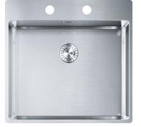 BXX 210-50 530 x 510 mm, 3 1/2", integrale, con valvola di scarico, con banco di rubinetto, senza goccia, spazzolato