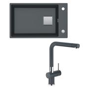 FRANKE SET lavello cucina incasso cubo + miscelatore monocomando rubinetto AC...