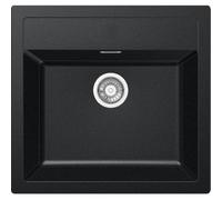 Franke SID 610 114.0205.049 Lavello da Incasso Sirius Tectonite, Nero