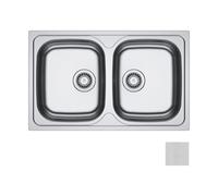 Franke Lavello due vasche Spark Incasso SKL 620-80 101.0716.429 finitura dekor da 80x50 cm