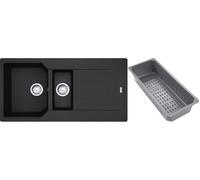 Franke Urban lavello in granito con inserto gocciolatoio 100x50 cm grigio/grafite/inox 114.0743.081