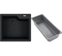 Franke Urban lavello in granito con inserto gocciolatoio 56x50 cm nero 114.0741.982