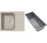 Franke Urban lavello in granito con inserto gocciolatoio 62x50 cm beige 114.0741.983