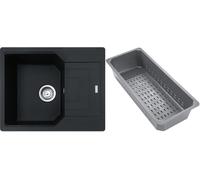 Franke Urban lavello in granito con inserto gocciolatoio 62x50 cm grigio/grafite/inox 114.0741.985