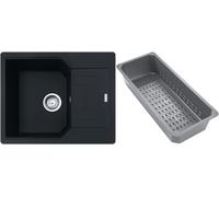 Franke Urban lavello in granito con inserto gocciolatoio 62x50 cm nero 114.0741.986