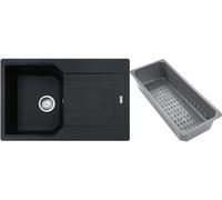 Franke Urban lavello in granito con inserto gocciolatoio 78x50 cm grigio/grafite/inox 114.0743.077