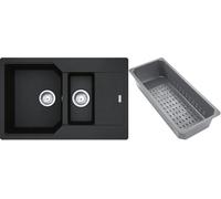 Franke Urban lavello in granito con inserto gocciolatoio 78x50 cm grigio/grafite/inox 114.0743.080