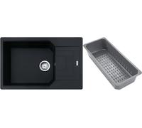 Franke Urban lavello in granito con inserto gocciolatoio 78x50 cm nero 114.0741.990