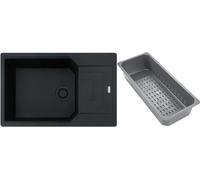 Franke Urban lavello in granito con inserto gocciolatoio 78x50 cm nero 114.0743.100