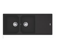 FRANKE URBAN UBG 621-116 LAVELLO 2 VASCHE + GOCCIOLATOIO 116x50CM NERO