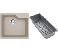 Franke Urban zlewozmywak granitowy z wkładką ociekową 56x50 cm orzechowy 114.0741.978