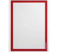 Franken AR14012 - Cornice da appendere, formato A4, con pellicola, spessore 1,82 mm, colore: Rosso, 2 Pezzi