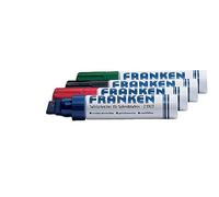 Franken Z1909 Board Marker, ricaricabile, tratto: 4 - 12, 4 pezzi, colore: rosso/verde/blu/nero 4 pezzi colori assortiti