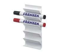 Franken Z1986 - Supporto per 6 pennarelli per lavagna bianca, pennarelli non inclusi, colore: bianco