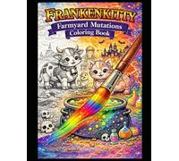 Frankenkitty: Farmyard Mutations Coloring Book: Cute Creepy Monster Kitty Coloring Book Bold and Easy Fun Farm Animal Mashup for Kids and Adults