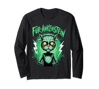 Frankenstein Cat Monster Fur Ankenstein Maglia a Manica