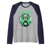 Frankenstein Cat Monster Fur Ankenstein Maglia con Maniche Raglan