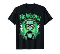 Frankenstein Cat Monster Fur Ankenstein Maglietta
