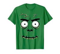 Frankenstein Costume di Halloween per Bambini Adulti Frankenstein Maglietta, Uomo, Verde Mela, S
