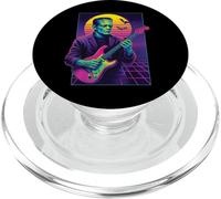 Frankenstein Halloween Mostro Suonare Chitarra 80s Vaporwave PopSockets PopGrip per MagSafe