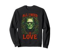 Frankenstein Ho Bisogno di Amore | Grunge Horror Halloween Felpa