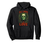 Frankenstein Ho Bisogno di Amore | Grunge Horror Halloween Felpa con Cappuccio