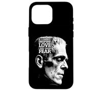 Frankenstein Mary Shelley Citazione Amore Paura Mostro di Halloween Custodia per iPhone 16 Pro Max