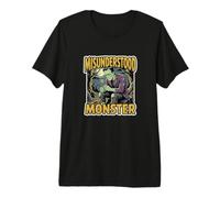 Frankenstein Misunderstood Mostro Vintage Fumetti Maglietta Premium